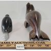 Image 4 : LOT OF 2 - SIGNED SOAPSTONE (?) BEAVER & WOODEN SEAL FIGURES - SEE ALL PICS