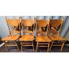 Image 1 : LOT OF 4 - PRESS BACK DINING CHAIRS