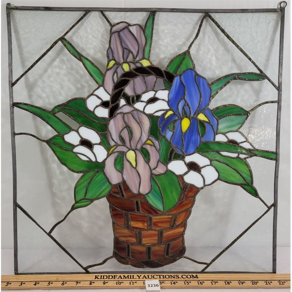 FLORAL STAINED GLASS WINDOW