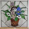 Image 1 : FLORAL STAINED GLASS WINDOW