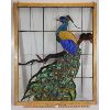 Image 1 : PEACOCK PARADISE STAINED GLASS WINDOW