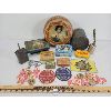 Image 1 : JOB LOT - KODAK FILM TANK, PARRY SOUND HOCKEY PATCHES, ADVERTISING TINS ETC.