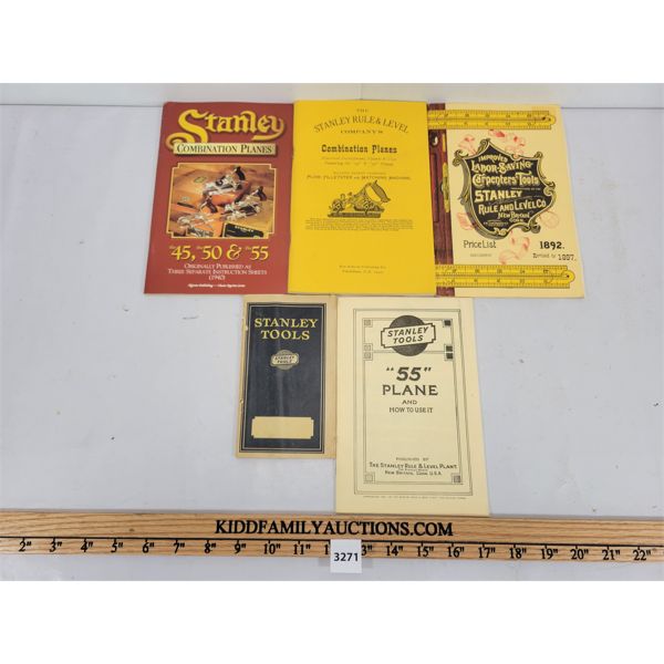 LOT OF 5 - STANLEY TOOLS REPRINT CATALOGUES