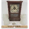 Image 1 : LOT OF 5 - SETH THOMAS MANTLE CLOCK AND LIGHT SHADES