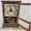Image 2 : LOT OF 5 - SETH THOMAS MANTLE CLOCK AND LIGHT SHADES