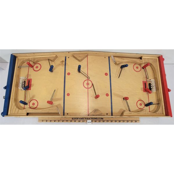 VINTAGE TABLE TOP HOCKEY GAME - HAND CRAFTED BY ROBERT R SMITH