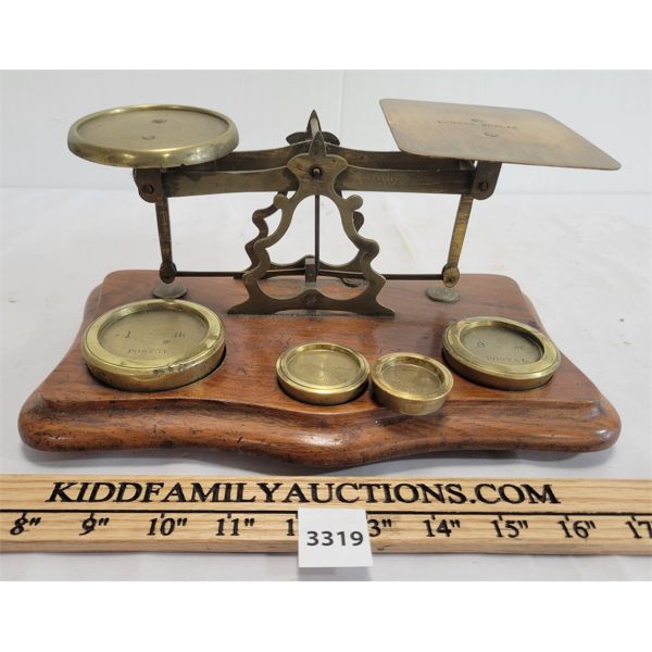 BRASS POSTAL SCALE