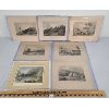 Image 1 : LOT OF 7 - LANDSCAPE SKETCHES - INCL LIGHTHOUSE ON THE HUDSON & ALBANY, ETC 