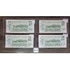 Image 2 : LOT OF 4 - 1973 CDN $1 BANKNOTES - SEQUENTIAL