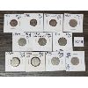 Image 1 : LOT OF 11 - CDN 5 CENT PCS - 1914-1935