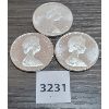 Image 2 : LOT OF 3 - 1965 CDN SILVER DOLLARS