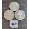 Image 2 : LOT OF 3 - 1964 & 1966 CDN SILVER DOLLARS