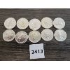 Image 1 : LOT OF 10 - 1867-1967 CDN 25 CENT PCS