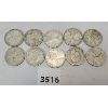 Image 2 : LOT OF 10 - SILVER CDN 25 CENT PCS - PRE 1967