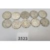 Image 1 : LOT OF 10 - SILVER CDN 25 CENT PCS - PRE 1967