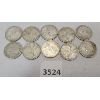 Image 1 : LOT OF 10 - SILVER CDN 25 CENT PCS - PRE 1967