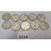 Image 2 : LOT OF 10 - SILVER CDN 25 CENT PCS - PRE 1967