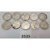 Image 1 : LOT OF 10 - SILVER CDN 25 CENT PCS - PRE 1967