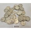 Image 1 : LOT OF 50 - CDN SILVER 25 CENT PCS - PRE 1967