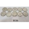 Image 1 : LOT OF 10 - CDN SILVER 25 CENT PCS - PRE 1967