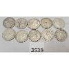 Image 1 : LOT OF 10 - CDN SILVER 25 CENT PCS - PRE 1967