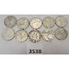 Image 2 : LOT OF 10 - CDN SILVER 25 CENT PCS - PRE 1967