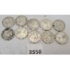 Image 1 : LOT OF 10 - CDN SILVER 25 CENT PCS - PRE 1967