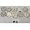 Image 2 : LOT OF 10 - CDN SILVER 25 CENT PCS - PRE 1967