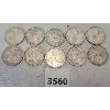 Image 1 : LOT OF 10 - CDN SILVER 25 CENT PCS - PRE 1967