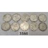 Image 2 : LOT OF 10 - CDN SILVER 25 CENT PCS - PRE 1967
