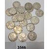 Image 1 : LOT OF 20 - CDN SILVER 25 CENT PCS - PRE 1967
