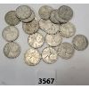 Image 1 : LOT OF 20 - CDN SILVER 25 CENT PCS - PRE 1967
