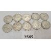 Image 1 : LOT OF 10 - CDN SILVER 25 CENT PCS - PRE 1967