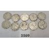 Image 2 : LOT OF 10 - CDN SILVER 25 CENT PCS - PRE 1967