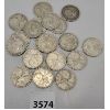 Image 1 : LOT OF 20 - CDN SILVER 25 CENT PCS - PRE 1967