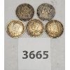 Image 2 : LOT OF 5 - CDN 5 CENT PCS