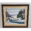 FRAMED OIL PAINTING ON BOARD BY FRASER THOMSON - MUSKOKA LANDSCAPE