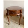 Image 6 : 3 Piece Set - Wood Coffee Table, End Table w Drawer & Round Console Table w Storage