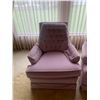 Image 2 : FDY Furniture - Pair of Mauve Velour Upholstered Swivel Chairs