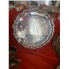 Image 3 : 12 serving punch bowl, Silver Plate covered serving bowls, silver plate buffet caddy (knife & fork) 