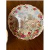 Image 3 : China teacup and saucers with china cake plate , serving dish, and 25th year celebration plate of Ol