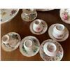 Image 6 : China teacup and saucers with china cake plate , serving dish, and 25th year celebration plate of Ol