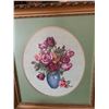 Image 2 : Needlepoint Rose picture in gold frame, country girl and Boy framed needle point, NB Gallery framed 