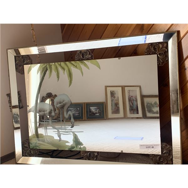 Flamingo Framed Mirror