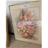 Image 3 : 1 wood framed flower print, 3 Plastic framed flower prints