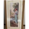 Image 2 : set of lady in blue dress framed prints