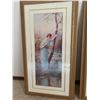 Image 3 : set of lady in blue dress framed prints