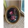 Image 3 : Octagon Iris picture, 84/120 Limited Edition print in gold frame and rose Needle Point oval picture