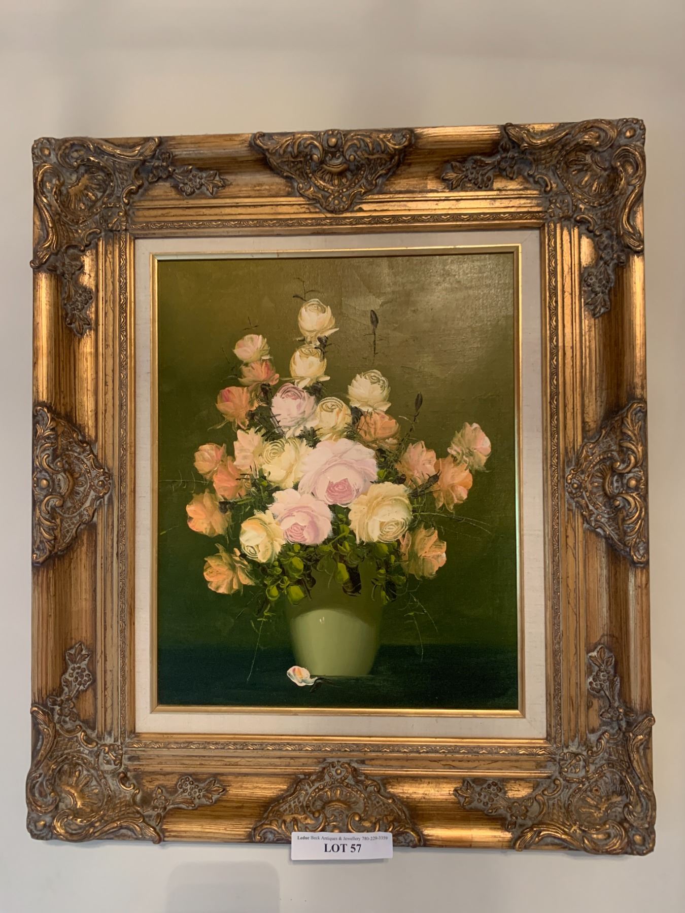 Stunning Oil Painting in large gold guild frame with ornate inlay ...