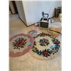 Image 1 : Panasonic working 14" TV, Wool Blanket, Hot casserole carrier and 2 39" and 33" Hook Latch Rugs
